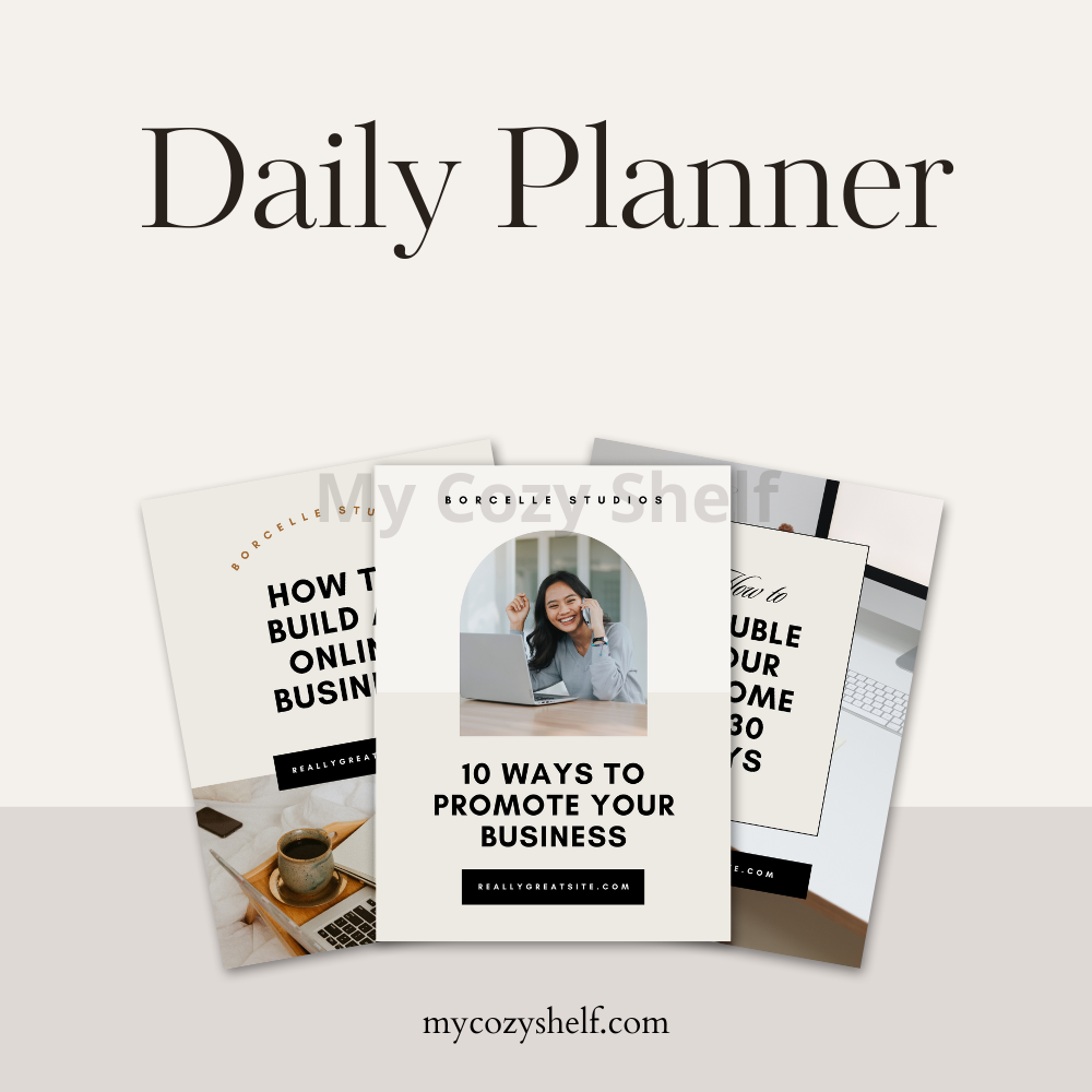 Daily Planner: Printable New Year PDF Organizer for Productivity & Goal Setting