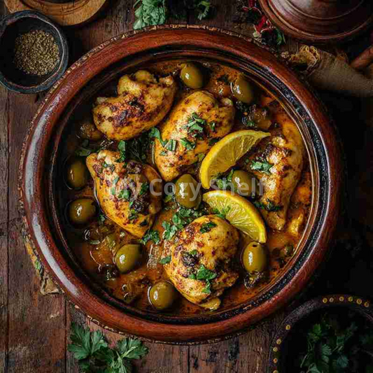 Chicken Tagine with Preserved Lemon: Moroccan Recipe (PDF eBook)