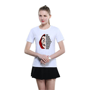 La Casa De Papel T Shirt Men Funny Cartoon Money Heist Tshirt House of Paper Kawaii Anime Bella Ciao Unisex Graphic Tees Male