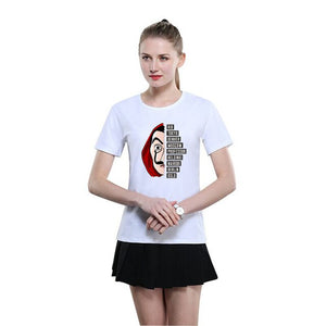 La Casa De Papel T Shirt Men Funny Cartoon Money Heist Tshirt House of Paper Kawaii Anime Bella Ciao Unisex Graphic Tees Male