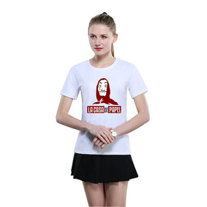 La Casa De Papel T Shirt Men Funny Cartoon Money Heist Tshirt House of Paper Kawaii Anime Bella Ciao Unisex Graphic Tees Male