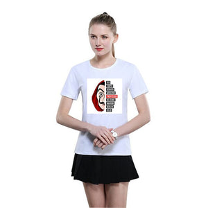La Casa De Papel T Shirt Men Funny Cartoon Money Heist Tshirt House of Paper Kawaii Anime Bella Ciao Unisex Graphic Tees Male